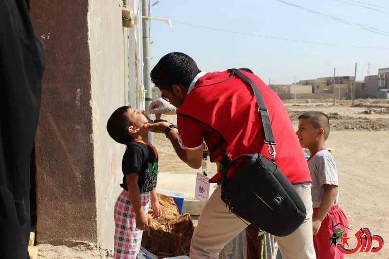 منظمة داري تنجز مهمتها في التلقيح ضد شلل الأطفال