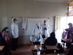 منظمة داري تنفذ حملة توعية ولقاحات للتلاميذ في مخيمات اللاجئين بالانبار